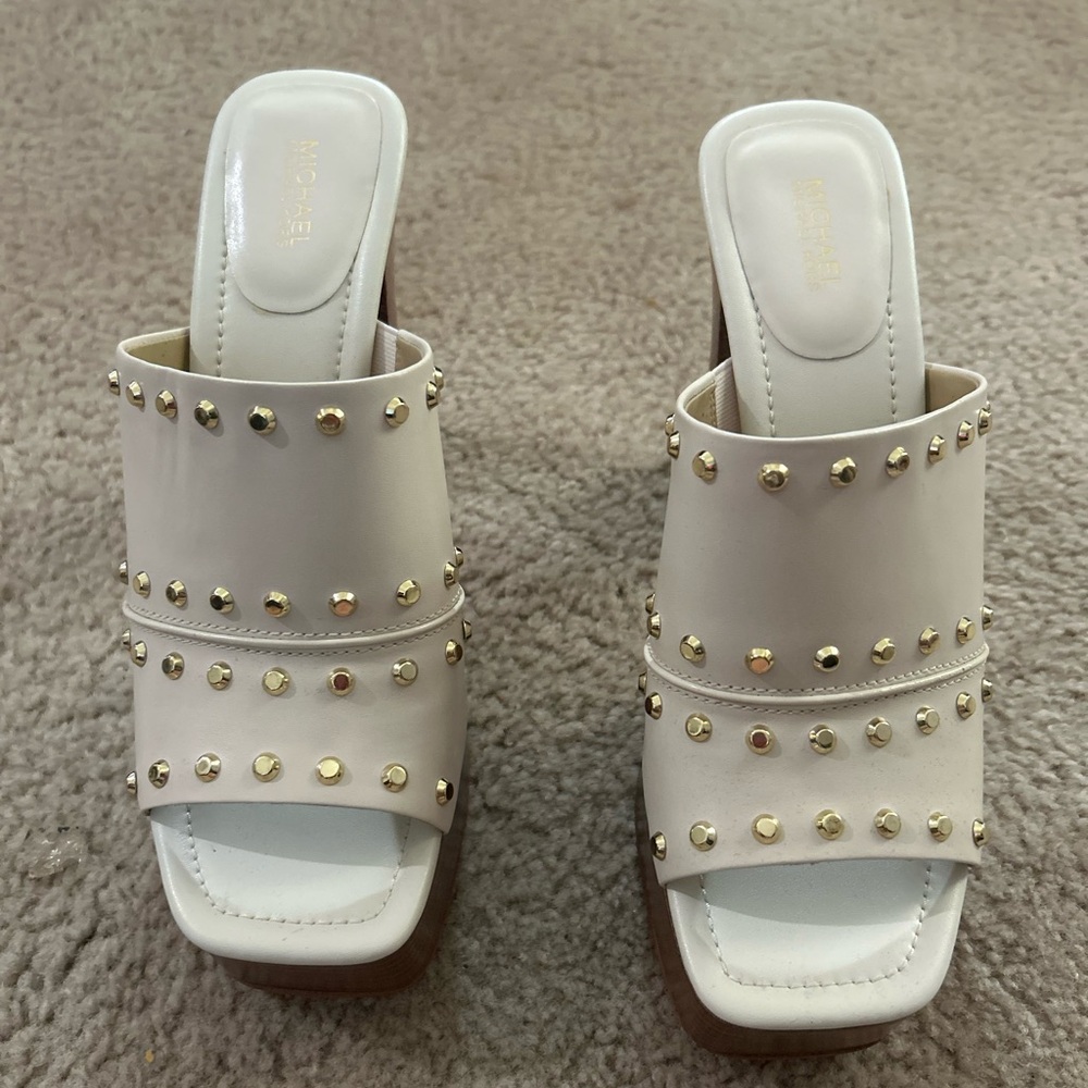 NWOT Michael Kors White Studded Women's Shoes